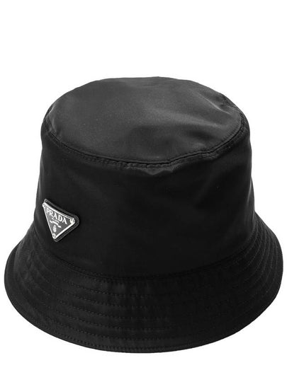 Triangle Logo Re-nylon Bucket Hat Black - PRADA - BALAAN 2