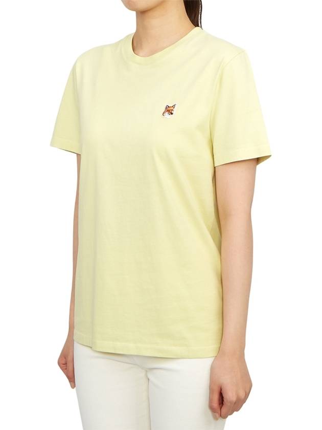 Fox Head Patch Regular Short Sleeve T-Shirt Chalk Yellow - MAISON KITSUNE - BALAAN 3