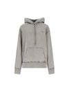 Embroidered Logo Hoodie Top Grey - AMI - BALAAN 2