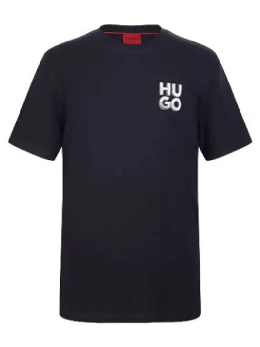 Reflective logo short sleeve t shirt regular fit - HUGO BOSS - BALAAN 1