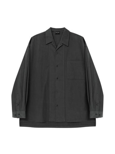 Peach Washing Over Long Sleeved Shirt Charcoal - THEN OUR - BALAAN 1