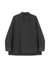 Peach Washing Over Long Sleeved Shirt Charcoal - THEN OUR - BALAAN 1