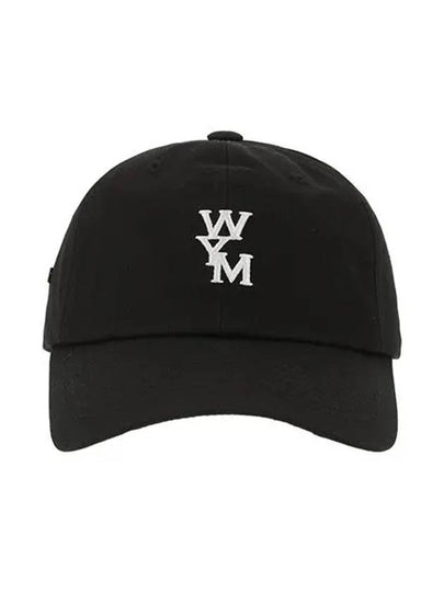 Embroidered Logo Cotton Ball Cap Black - WOOYOUNGMI - BALAAN 2