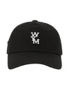 Embroidered Logo Cotton Ball Cap Black - WOOYOUNGMI - BALAAN 6