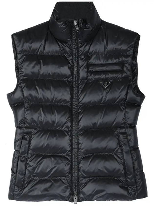 24SS triangle logo padded vest black 290546 11HU F0002 - PRADA - BALAAN 1