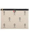 Icon Clutch Bag Brown - THOM BROWNE - BALAAN 6