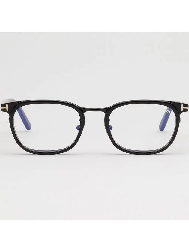 Blue light blocking glasses frame TF5785DB 005 metal combination square Asian fit - TOM FORD - BALAAN 3