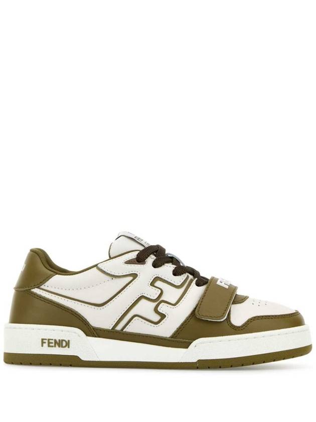 Women's Match Logo Lettering Low Top Sneakers Green - FENDI - BALAAN 2