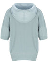 half sleeve hooded knit top slate blue - CALLAITE - BALAAN 7