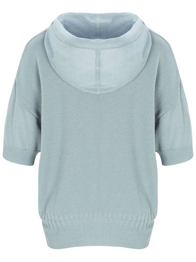 half sleeve hooded knit top slate blue - CALLAITE - BALAAN 7