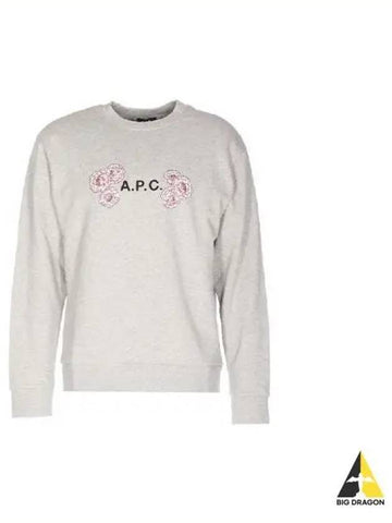 APC Flower Knit Sweatshirt Gray Pink COEIP M27814 - A.P.C. - BALAAN 1