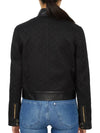 GG Leather Triming Zip-up Jacket Black - GUCCI - BALAAN.