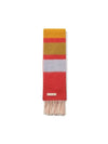 logo patch striped muffler red - MARNI - BALAAN.