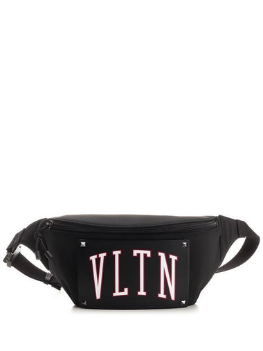 VLTN Logo Patch Belt Bag Black - VALENTINO - BALAAN 1