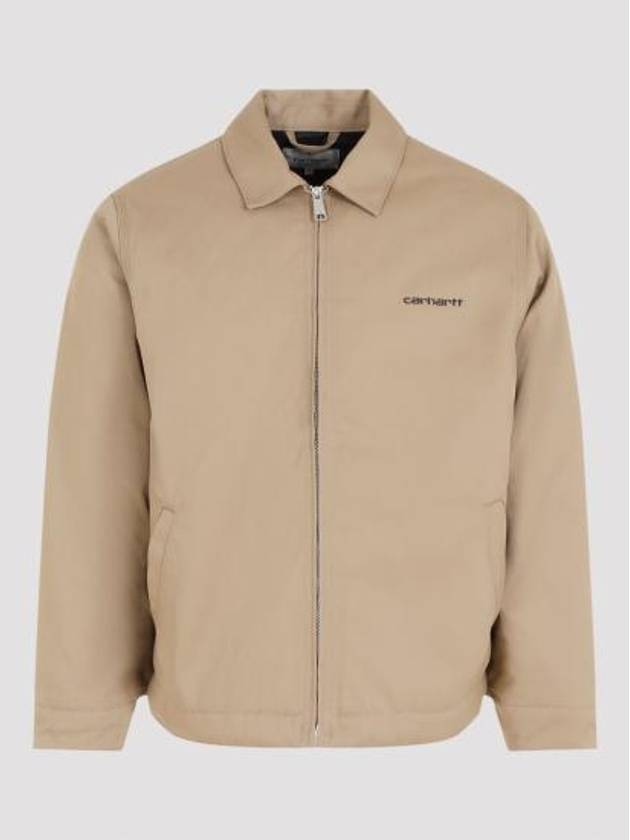 Module Script Leather Zip Up Jacket Beige - CARHARTT WIP - BALAAN 2