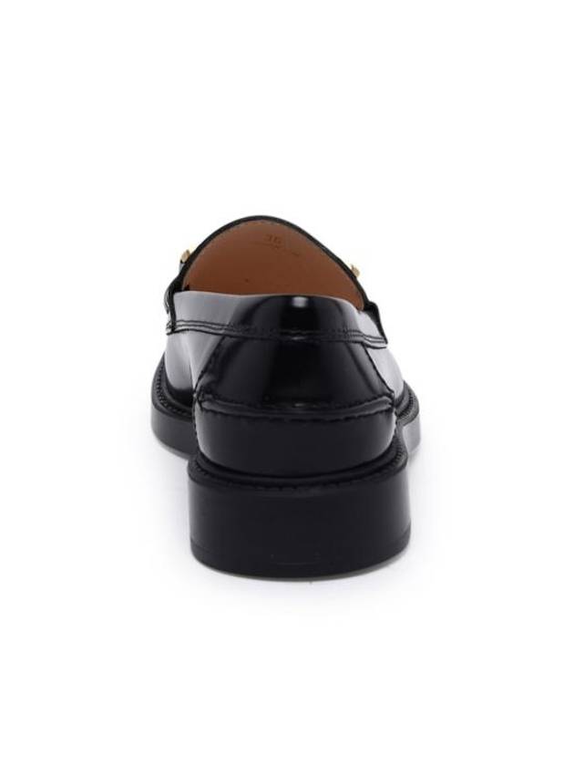 Brushed Leather Chain Loafers Black - TOD'S - BALAAN 4