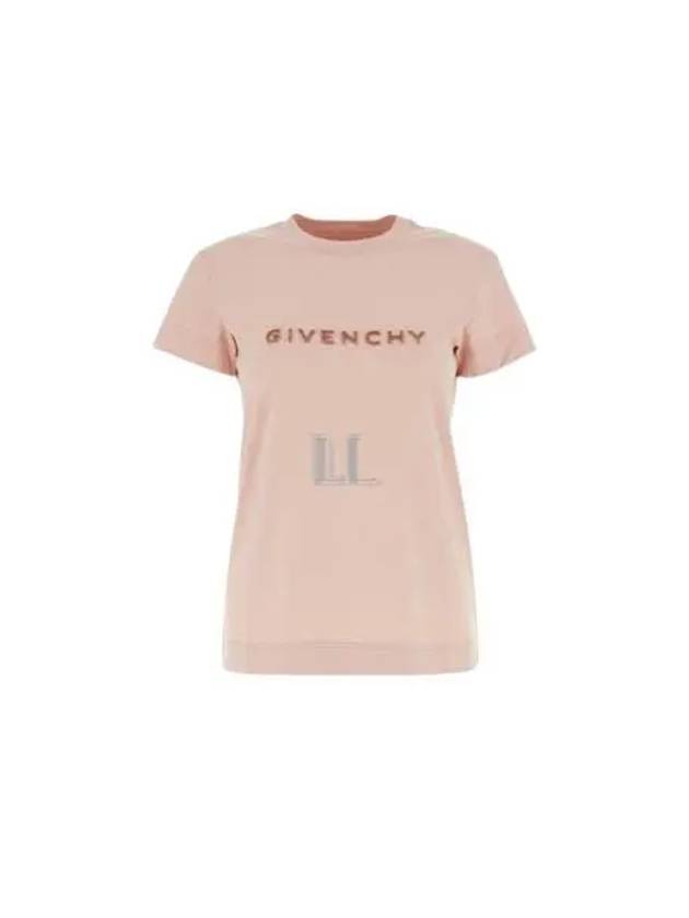 Cotton 4G Slim Fit Short Sleeve T-Shirt Pink - GIVENCHY - BALAAN 2