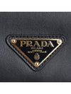 Arque Leather Shoulder Bag Black - PRADA - BALAAN 8