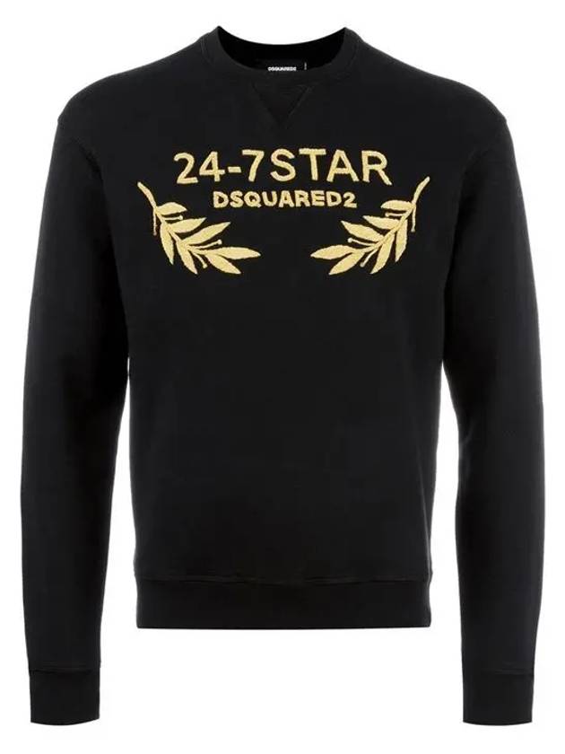 Embroidery Patch Sweatshirt Black - DSQUARED2 - BALAAN 2