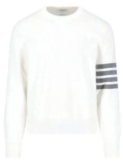 4 Bar Armband Milano Stitch Knit Top White - THOM BROWNE - BALAAN 2