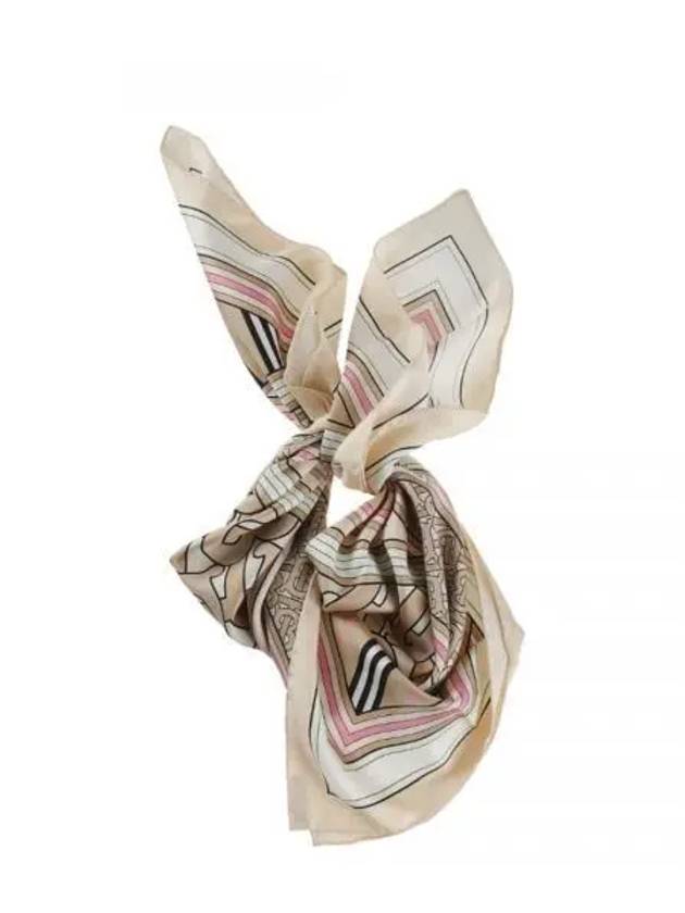 Montage Print Silk Square Scarf Beige Pale Pink - BURBERRY - BALAAN 2