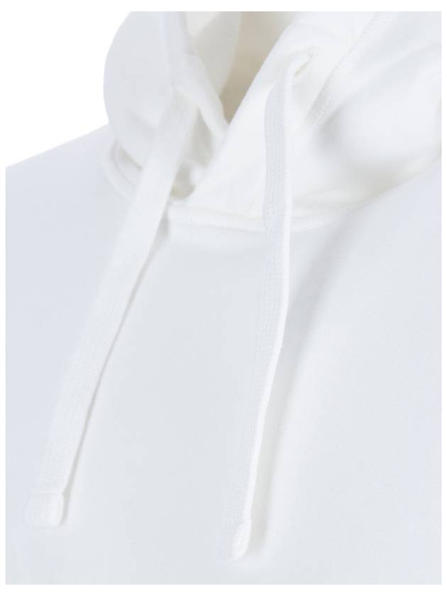 Wappen Patch Brushed Cotton Fleece Hoodie White - STONE ISLAND - BALAAN 6