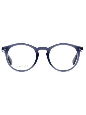 Eyewear Round Horn-Rimmed Glasses Translucent Grey - GUCCI - BALAAN 1