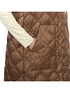 Sisoft Double-Sided Drawstring Hood Padded Long Vest Brown - MAX MARA - BALAAN 10