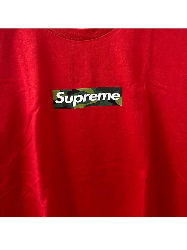 T57 RD box logo round short sleeve tshirt red men's tshirt TSH - SUPREME - BALAAN 5