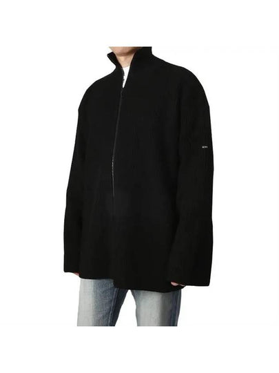 Oversized Zip-Up Knit Top Black - BALENCIAGA - BALAAN 2