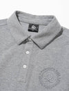 Men s Logo Embroidered Classic Long Sleeve Polo T Shirt M GRAY - 20THHOLE - BALAAN 7