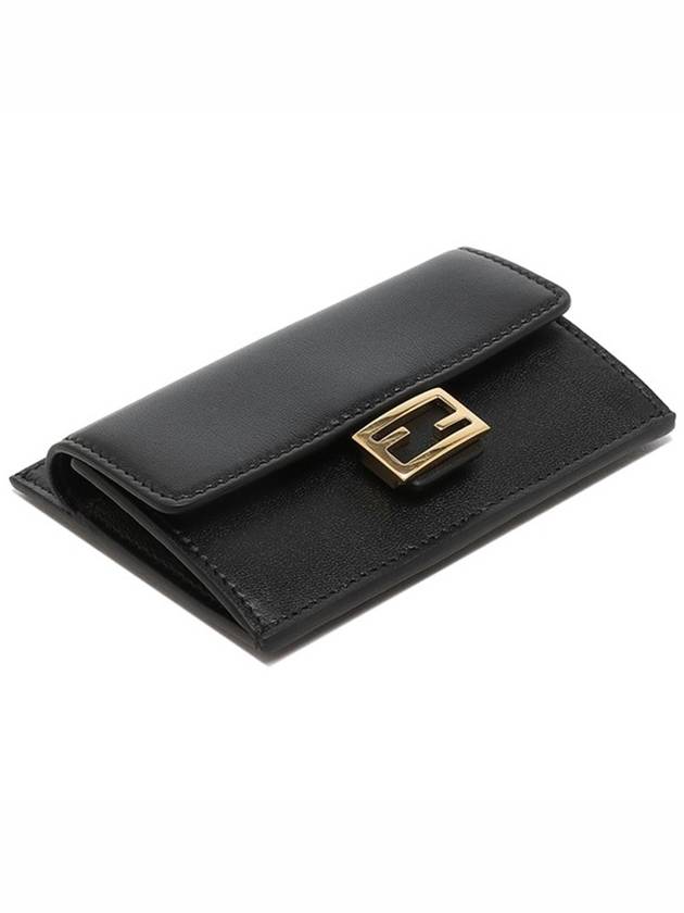 FF Baguette Flap Card Wallet Black - FENDI - BALAAN 5