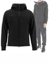 Men's Shell Goggles Hooded Jacket Black - CP COMPANY - BALAAN 2