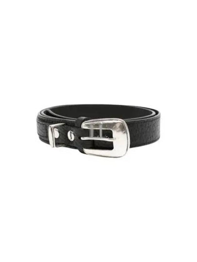 Minimal Western Cow Leather Belt Black - LEMAIRE - BALAAN 2