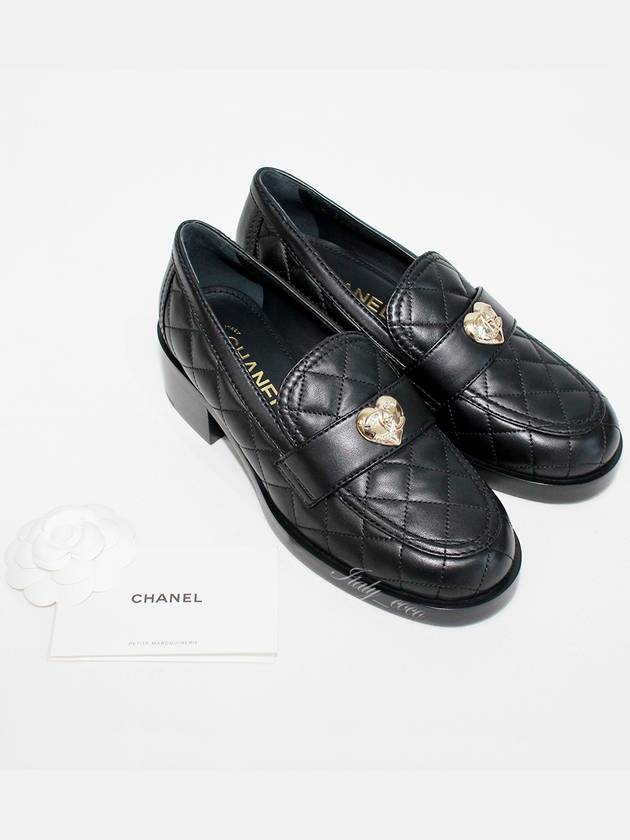 Gold Lettering Moccasin Loafers Black G45123 B14026 94305 - CHANEL - BALAAN 4