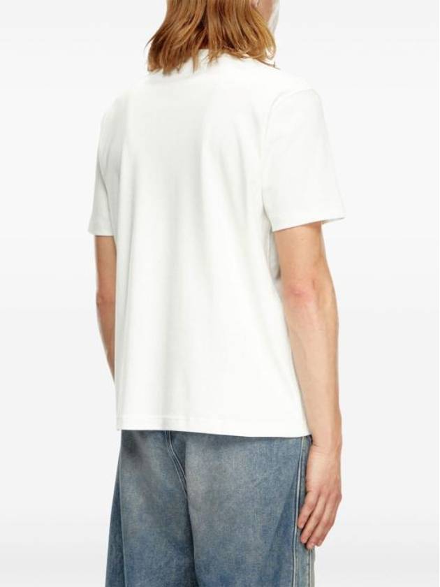 Oval D Patch Short Sleeve T-Shirt White - DIESEL - BALAAN 7