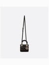 Micro Lady Mini Bag Cannage Lambskin Gold Black - DIOR - BALAAN.