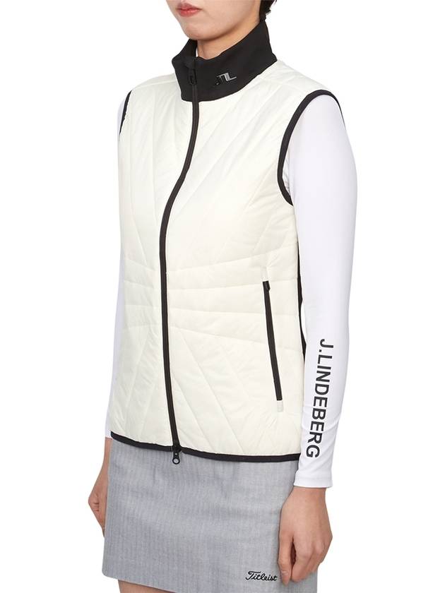 Women's Holma Quilt Hybrid Vest Whisper White - J.LINDEBERG - BALAAN 5