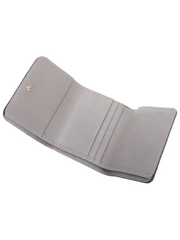 Edith Small Tri-Fold Buffalo Leather Half Wallet Grey - CHLOE - BALAAN 7