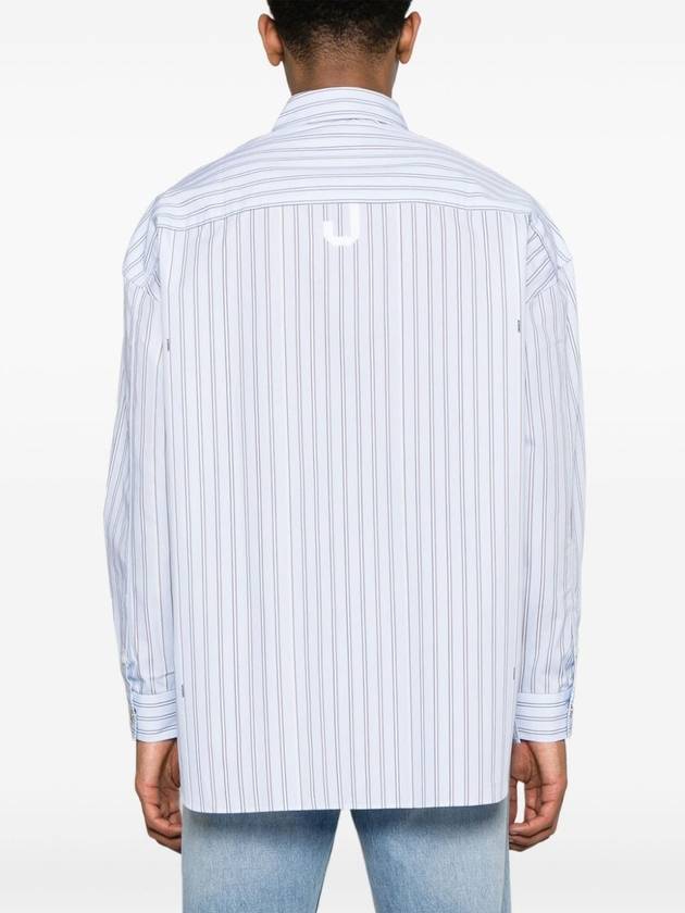 La Chemise Manches Longues Striped Cotton Long Sleeve Shirt Blue - JACQUEMUS - BALAAN 5