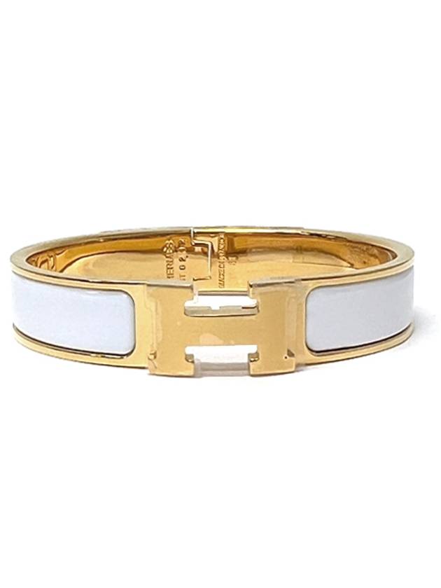 Clic H Bracelet Gold Blanc - HERMES - BALAAN 2