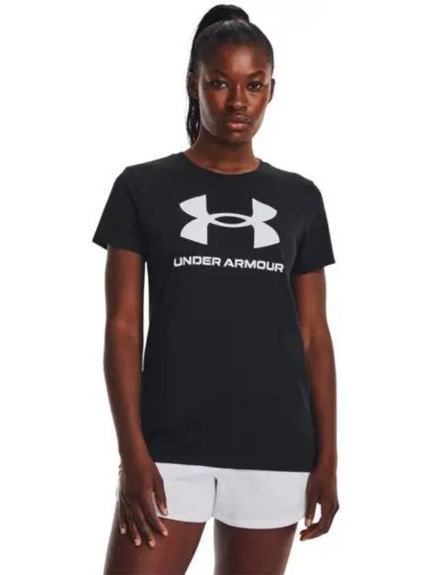 Sports style logo graphic women s short sleeve t shirt black 1356305 001 - UNDER ARMOUR - BALAAN 2