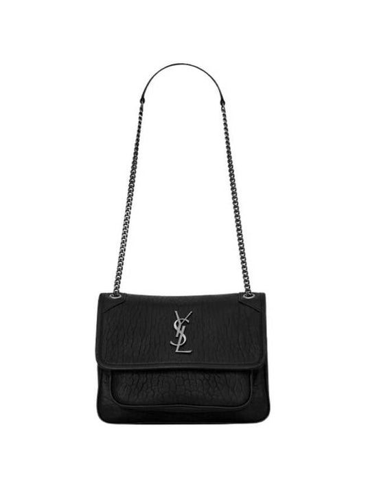 Nikki Baby Grain Lambskin Shoulder Bag Black - SAINT LAURENT - BALAAN 1