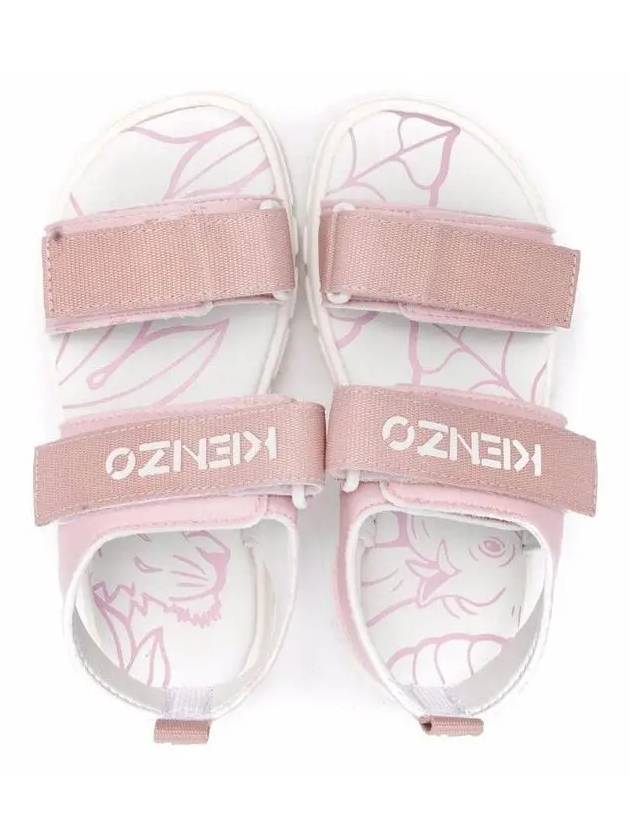 Kids Women Logo Velcro Sandals Pink K59044 454 - KENZO - BALAAN 3