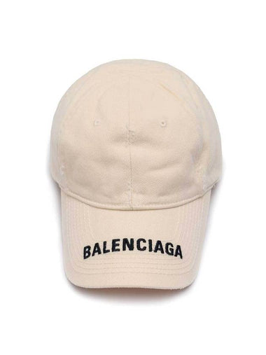 Logo Visor Ball Cap Light Beige - BALENCIAGA - BALAAN 1