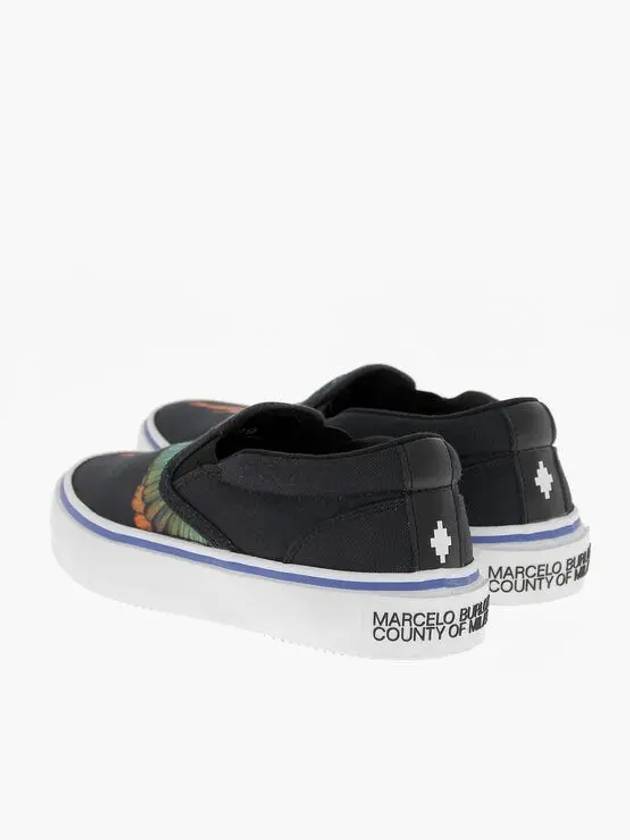 Vulcanized Wings Print Slip-Ons Black - MARCELO BURLON - BALAAN 3