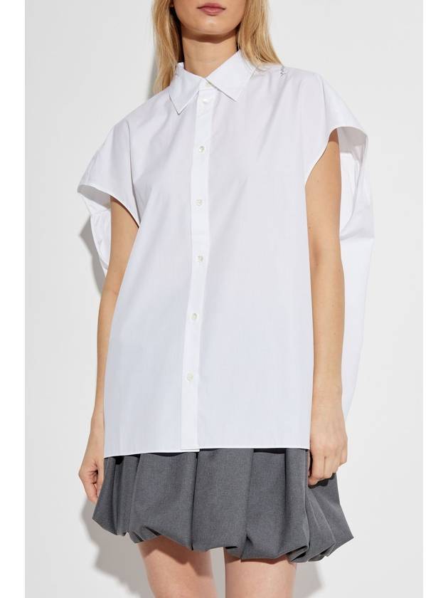 Marni Sleeveless Oversize Shirt, Women's, White - MARNI - BALAAN 3