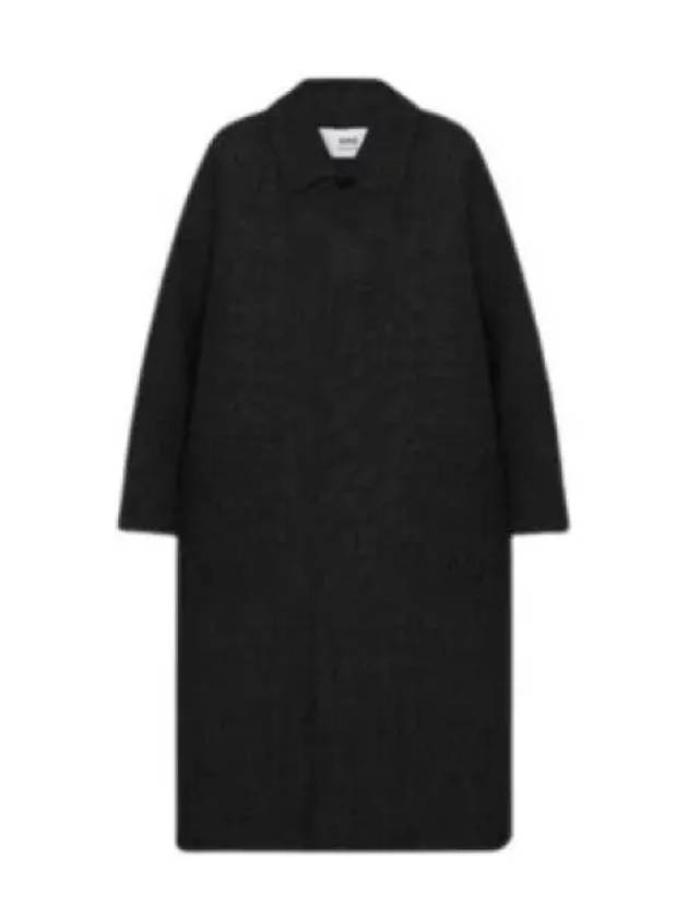 Oversized Wool Single Coat Black - AMI - BALAAN 2