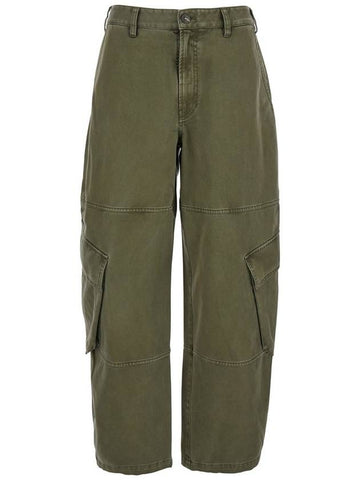 'The Bubble Cargo' Green Jeans In Cotton Woman - FRAME - BALAAN 1