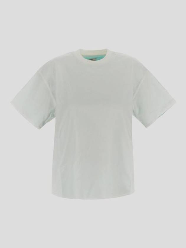 Double Layer Cotton Short Sleeve T-Shirt Light Blue - BOTTEGA VENETA - BALAAN 2